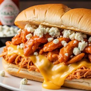 Buffalo chicken cheese steak